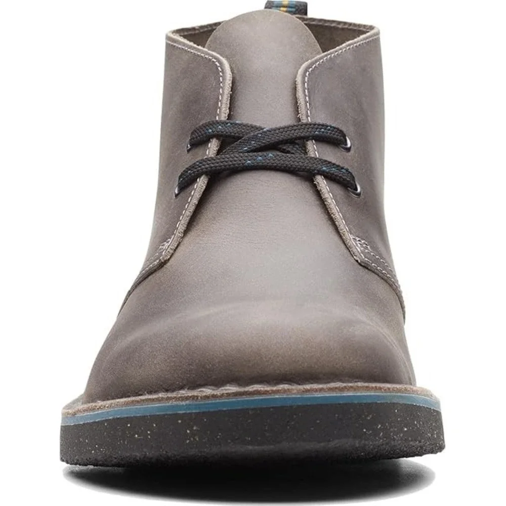 Clarks® (Men's 8 WIDE) Bushacre™ 3 Desert‎ Boots in Dark Grey Leather - $120